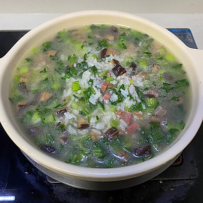 懒人福利,超简单的快手菜咸肉青菜汤饭(上海泡饭)