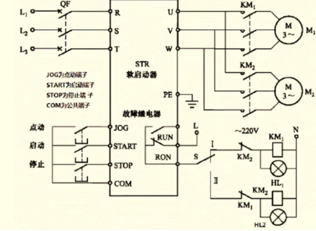 喷淋泵一用一备接线图图片