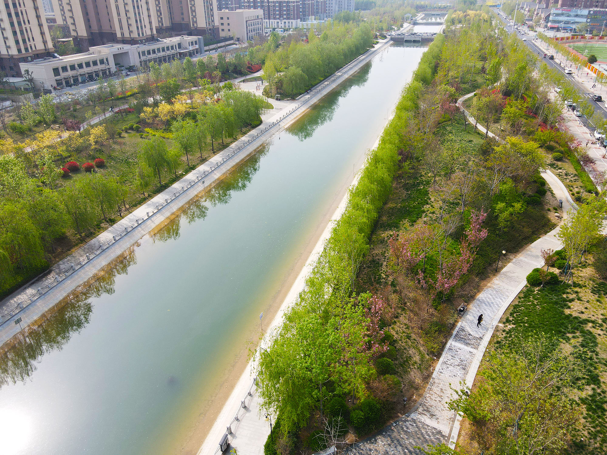 航拍鄭州天健湖公園,無人機看樓盤及附近環境,看不一樣的天健湖