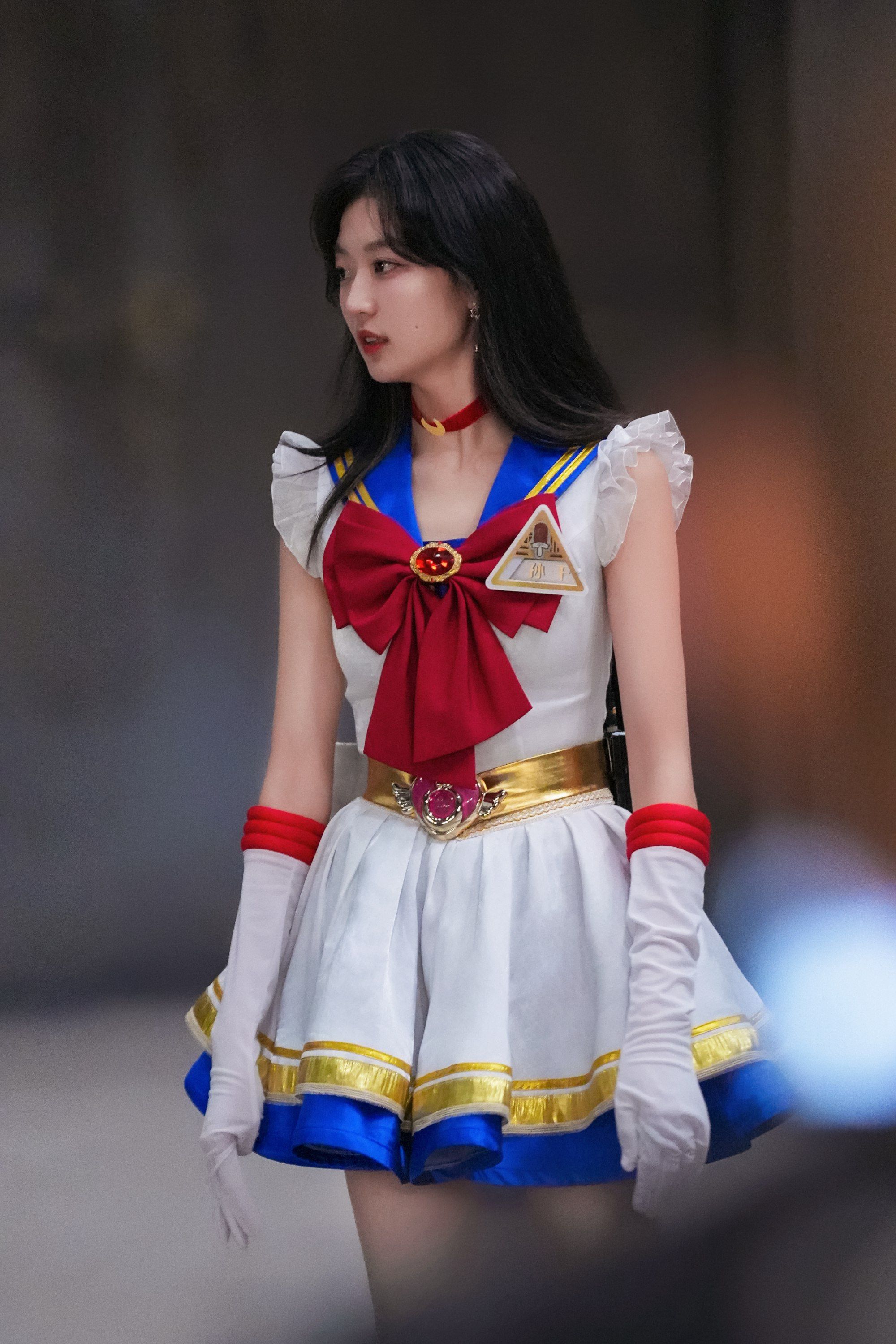 孙千长发飘飘连衣裙甜美可爱写真