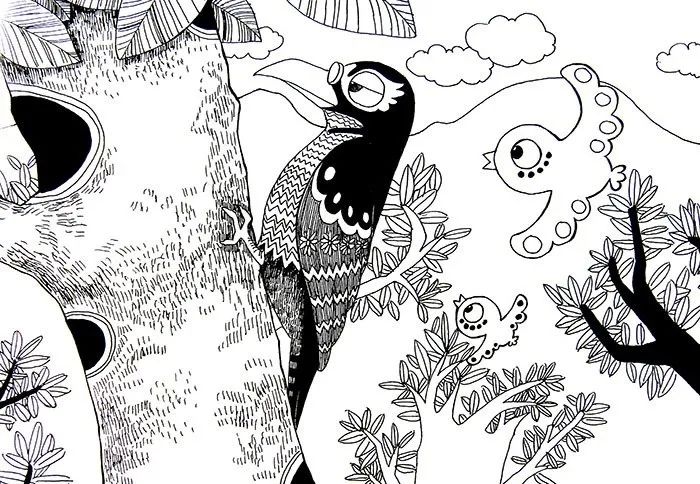 创意素材|儿童线描画优秀作品,学习创作的好素材