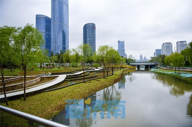 济南腊山河:新河堤景观初步显现 形成滨河生态景观廊道
