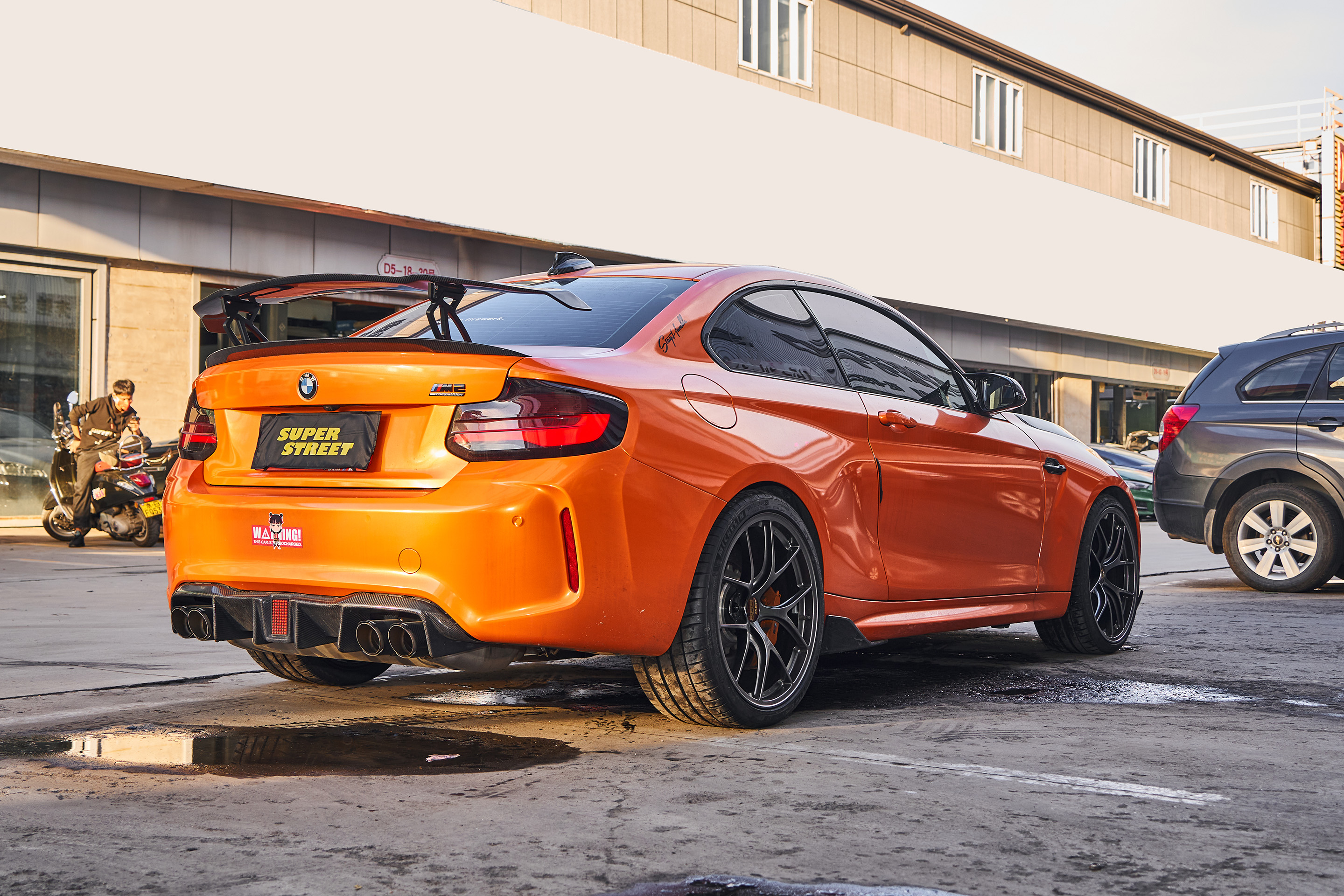 宝马m2c改装cmst透明碳纤维机盖