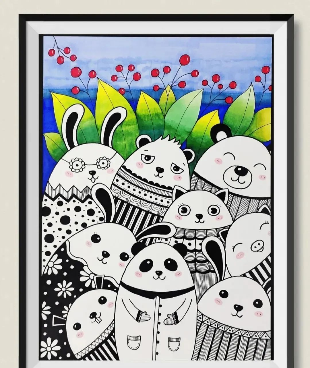 儿童线描画精选范本,每幅都是学习的优质素材,收藏这些,上课更轻松!