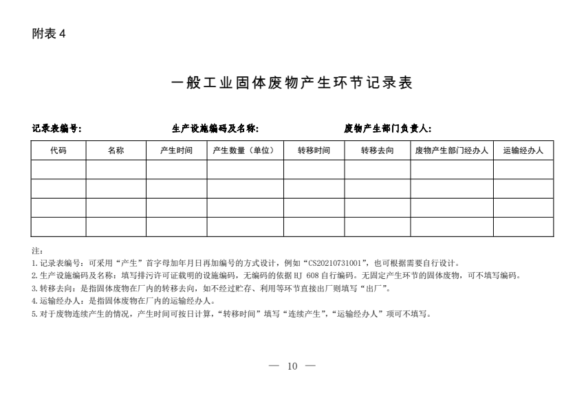 環境部發布《一般工業固體廢物管理臺賬制定指南(試行)(徵求意見稿)》