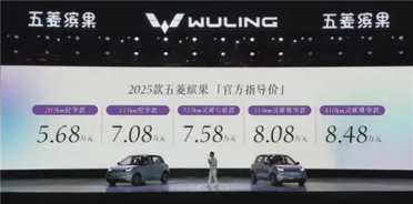 5.68万元起！五菱缤果正式上市：标配直流快充 35分钟充至80%