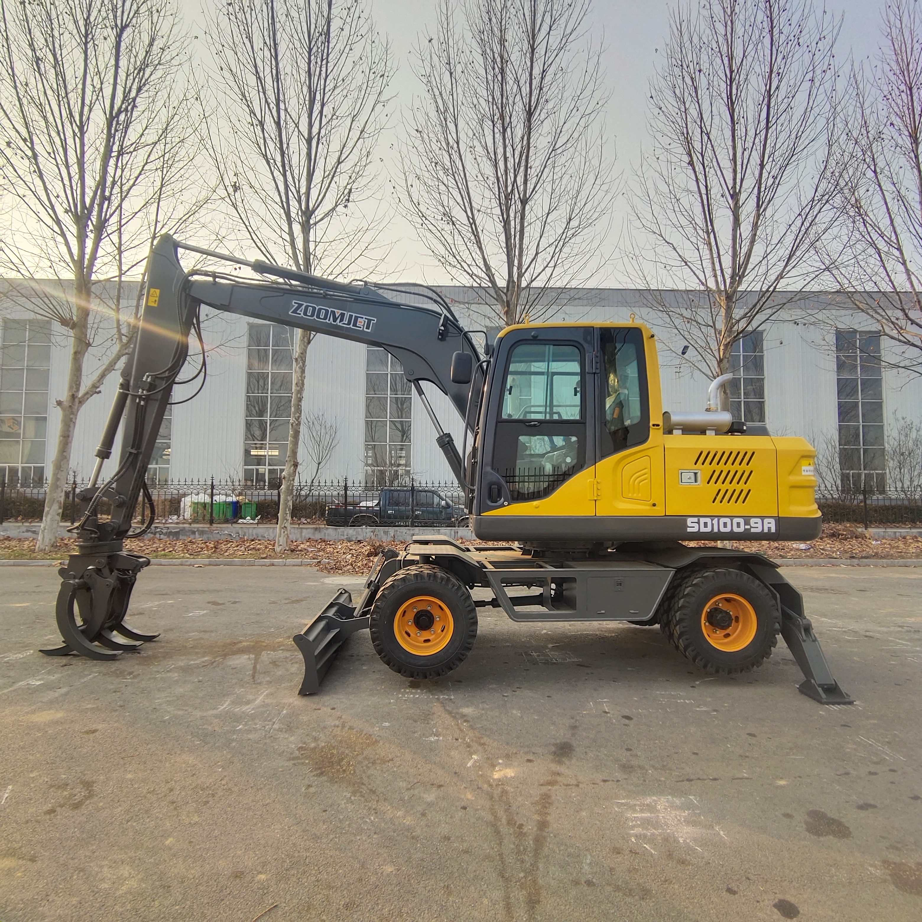 100型抓木机 轮式挖掘机 100型轮式抓木机 加长臂抓甘蔗抓秸秆