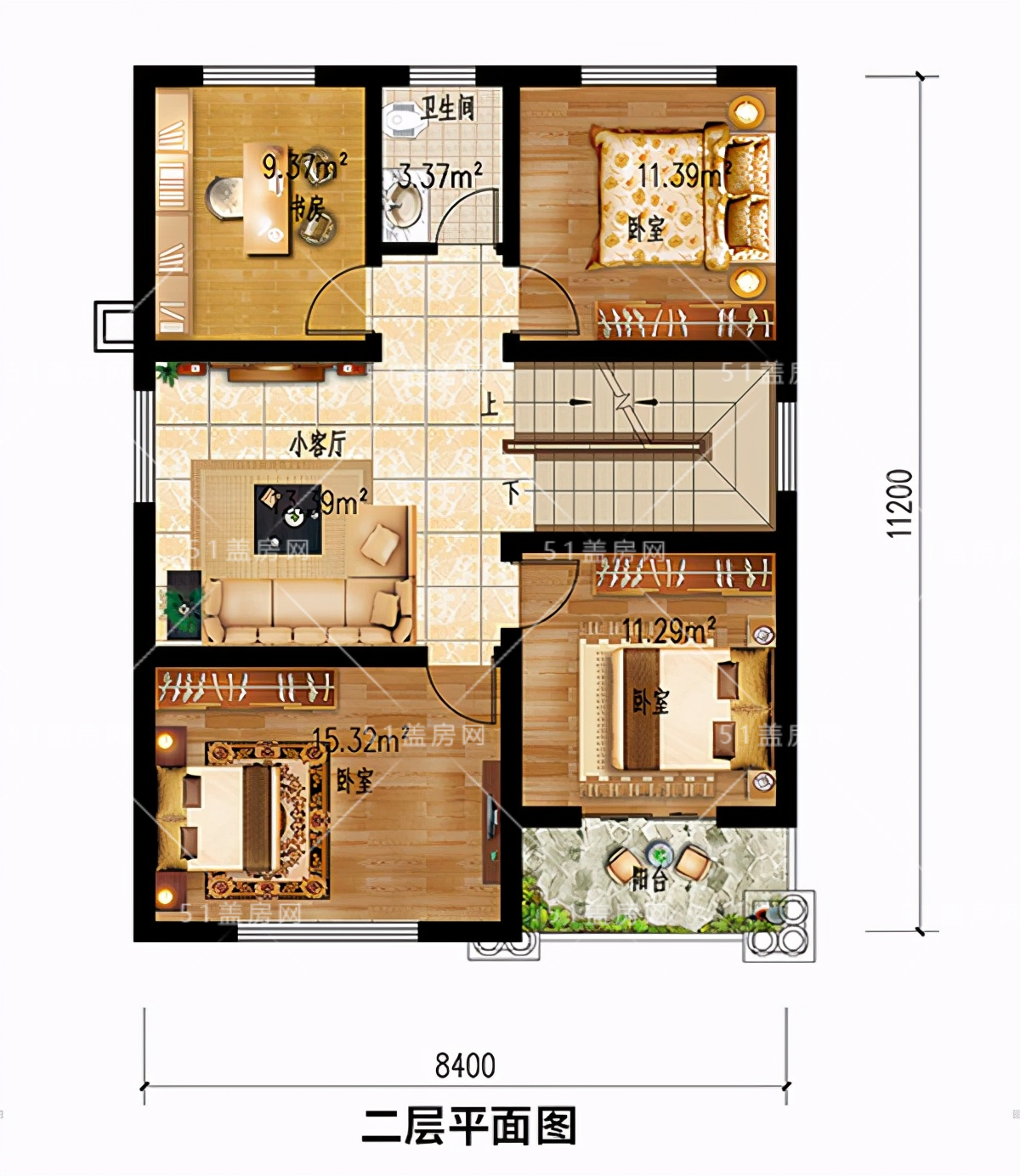 2022年最火爆的農村自建房戶型,佔地100平方米的三層歐式小別墅