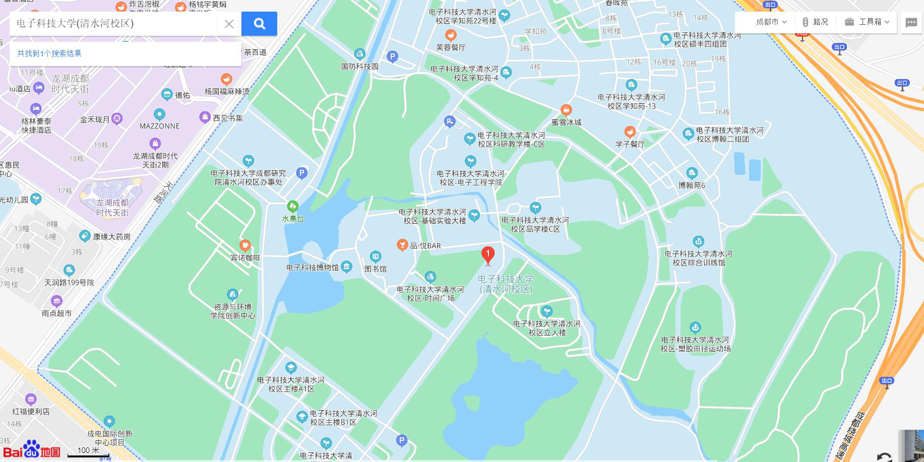 電子科技大學校園地圖