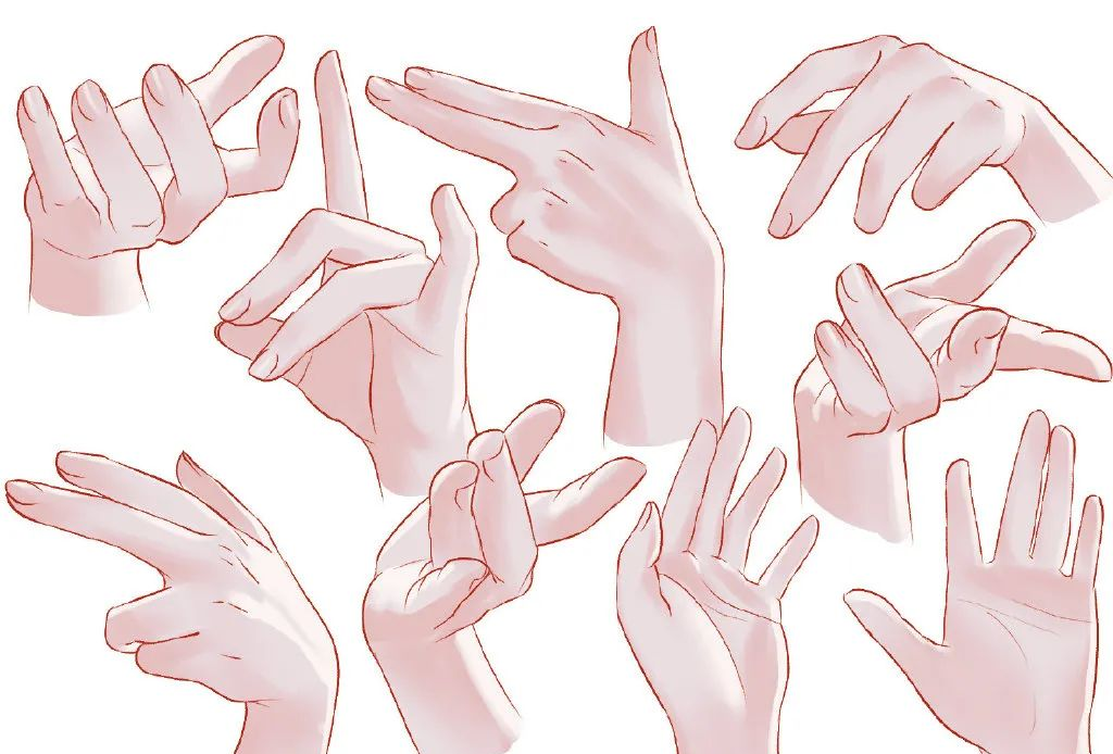 绘画资源|全面手部素材,众多手型等你来练习!