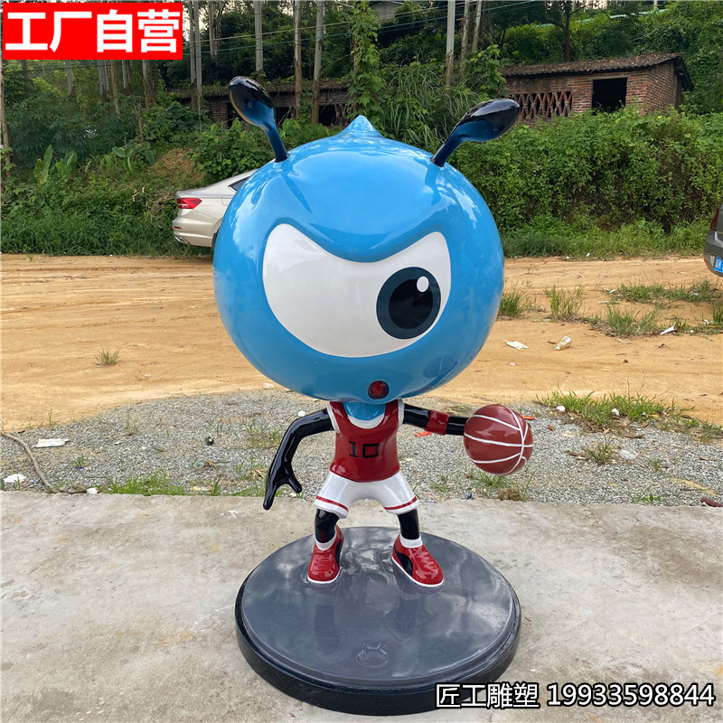 玻璃钢支付宝蚂蚁雕塑 金服公仔蚂蚁造型雕塑
