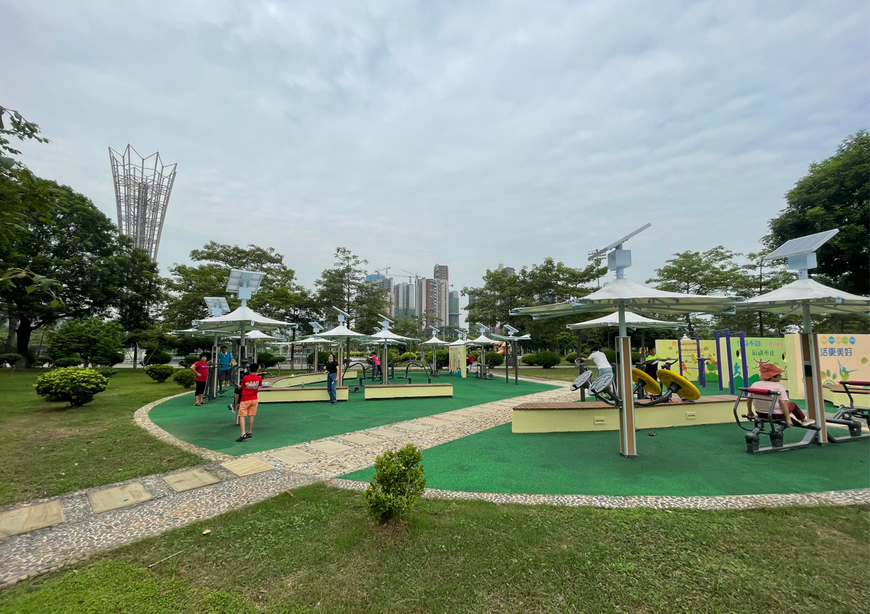 滨江体育公园建成东莞首个智能健身体验园