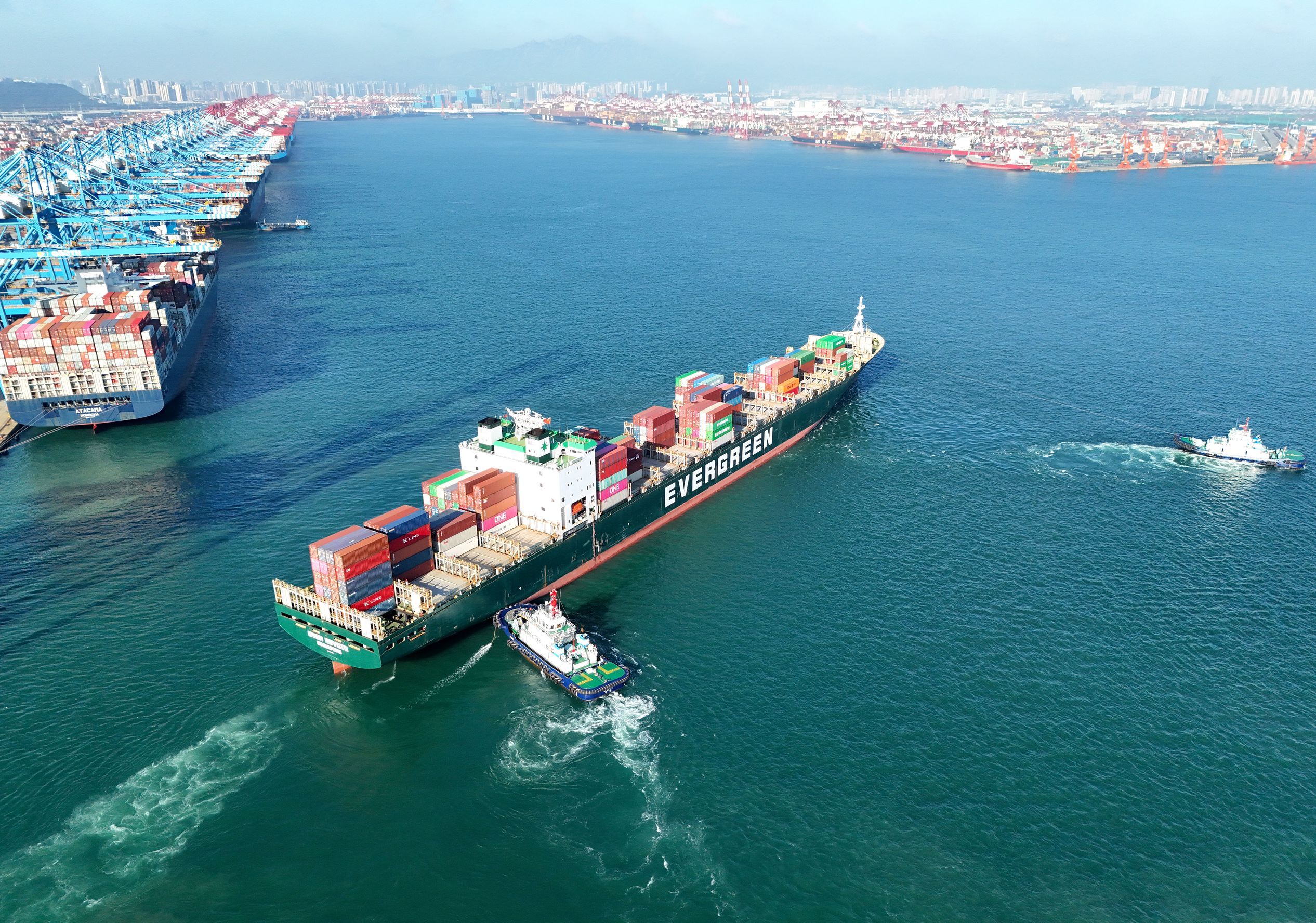 组图丨巨轮出海,前7个月山东对金砖国家进出口增长23.2%