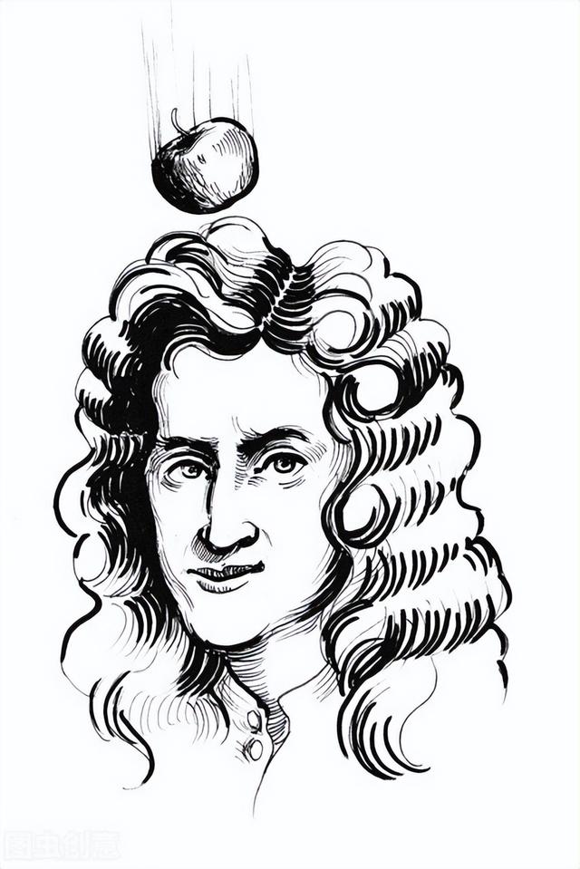 牛顿图像简笔画图片