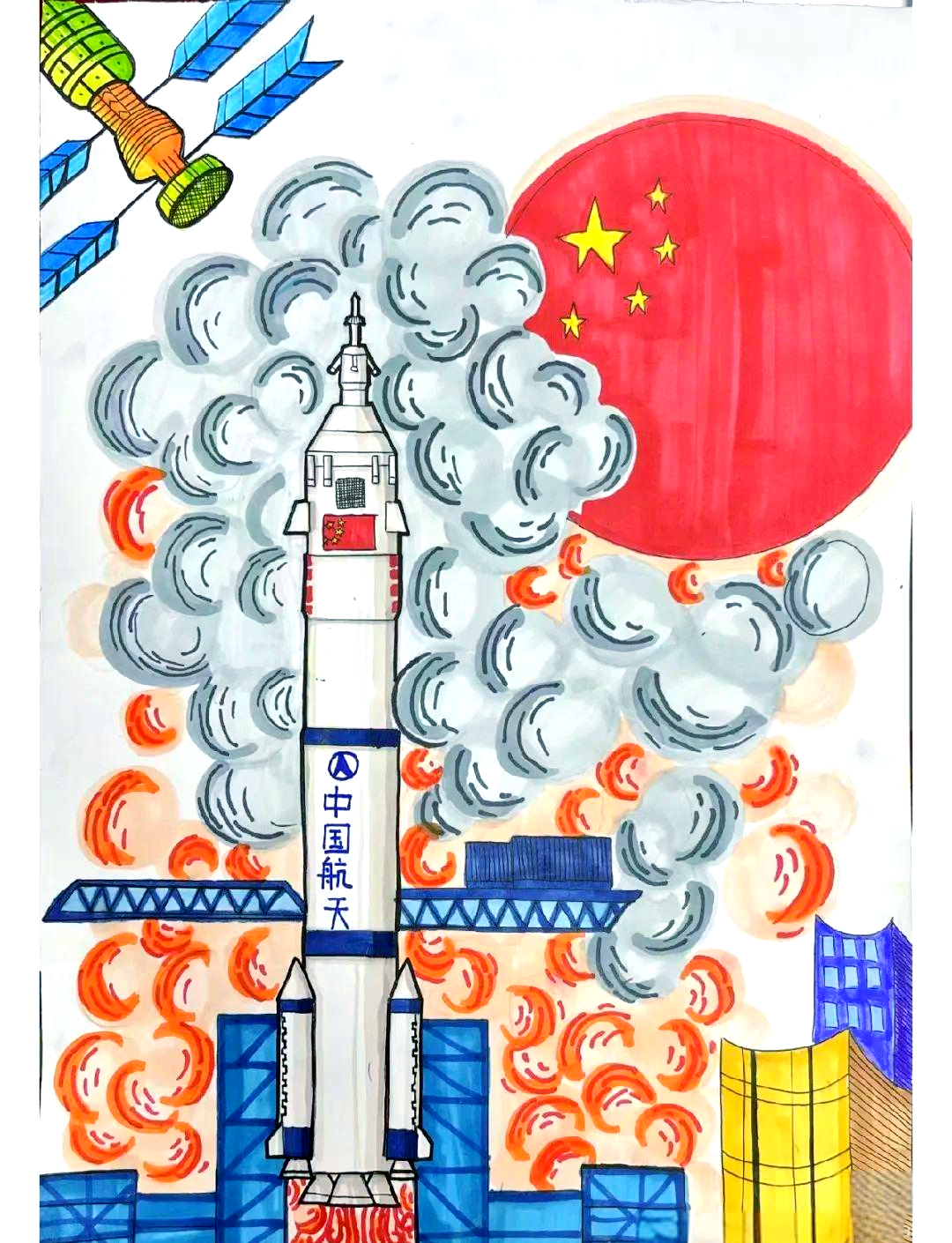 中国航天科技主题绘画大赛获奖作品欣赏,探索宇宙奥秘!