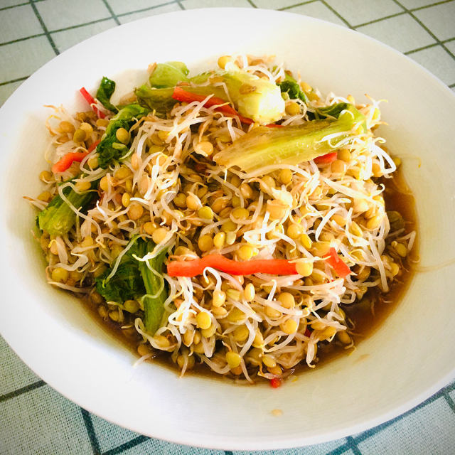 炝拌扁豆芽,超简单的凉拌菜,酸甜适口