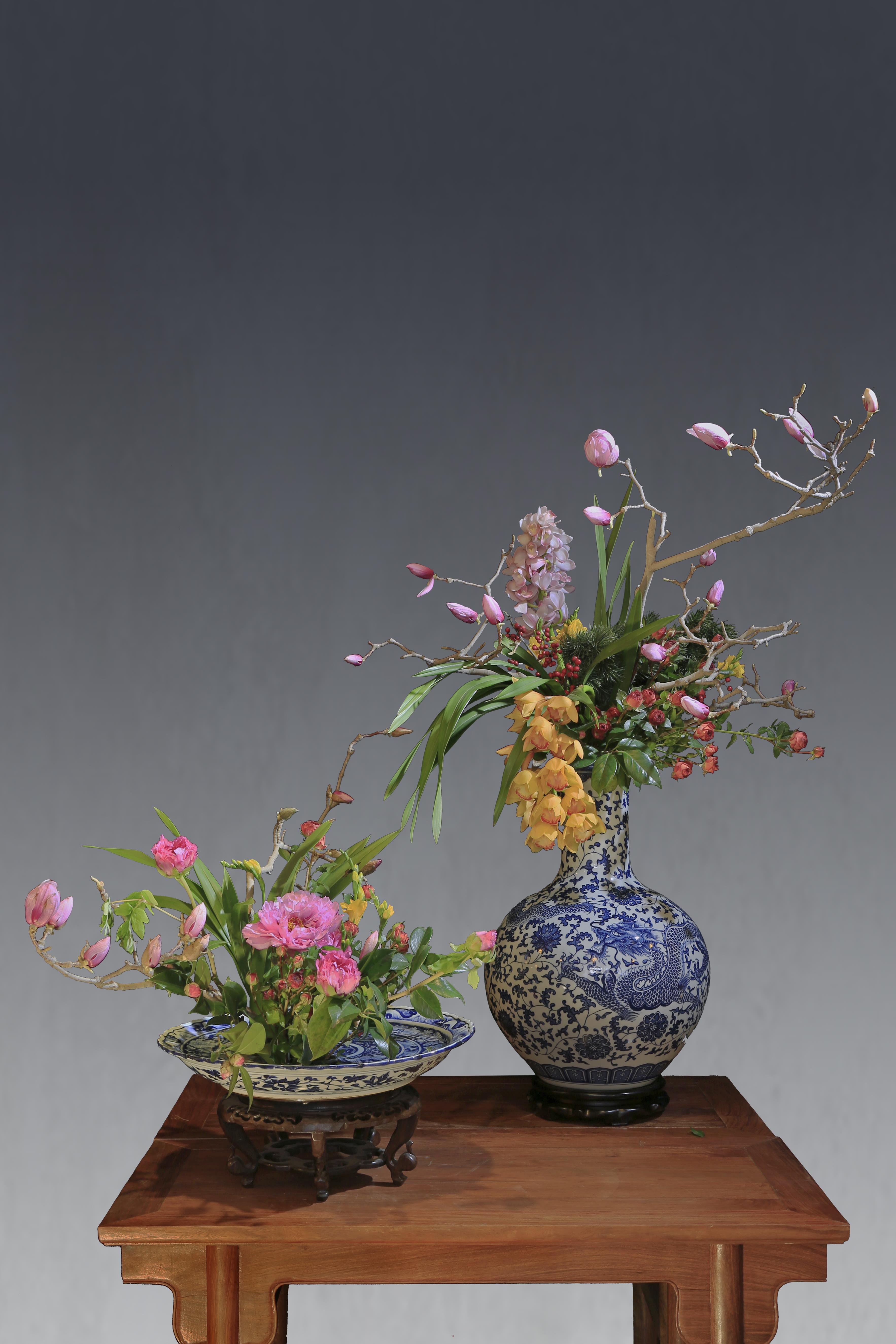 宫廷古画中的插花,被颐和园的花艺师复活了