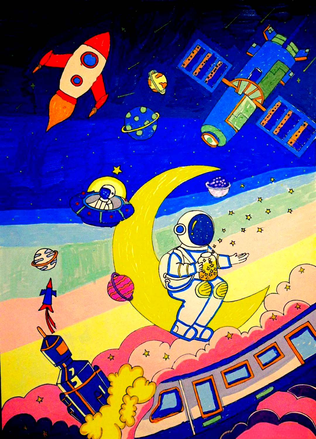 凤县幼儿园中班科技创想画集锦