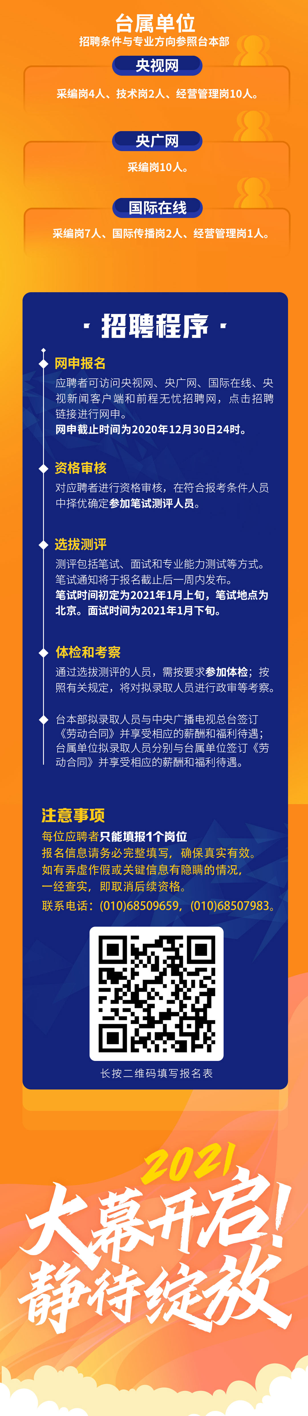 中央广播电视总台2021年校园招聘启事