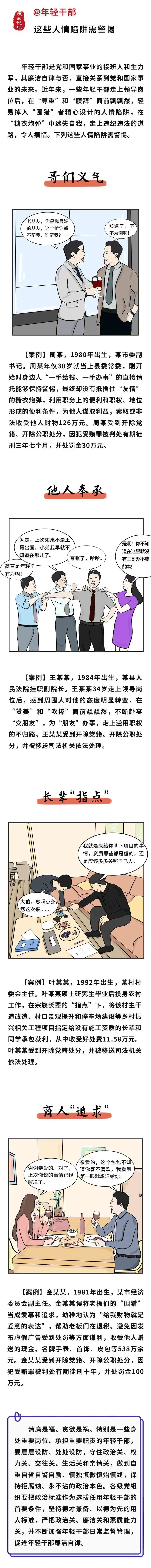 漫画@年轻干部 这些人情陷阱需警惕