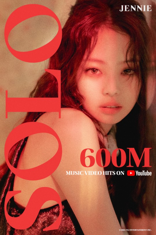 blackpink jennie《solo》mv油管點擊量突破6億次