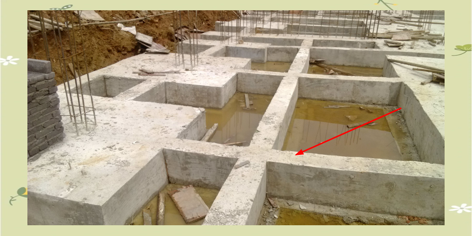 ▼平板式筏形基础中的交