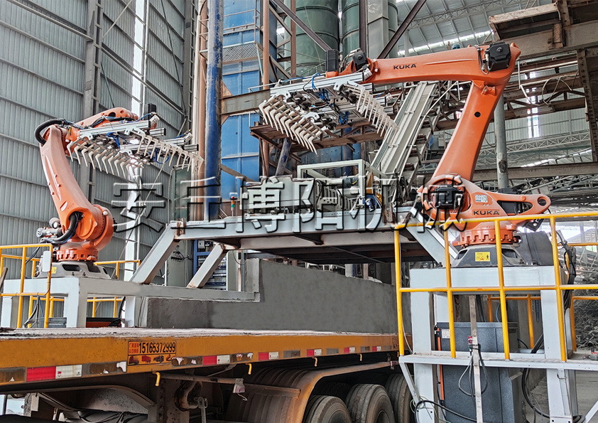 50kg编织袋全自动装车机设备实现袋料全自动装车