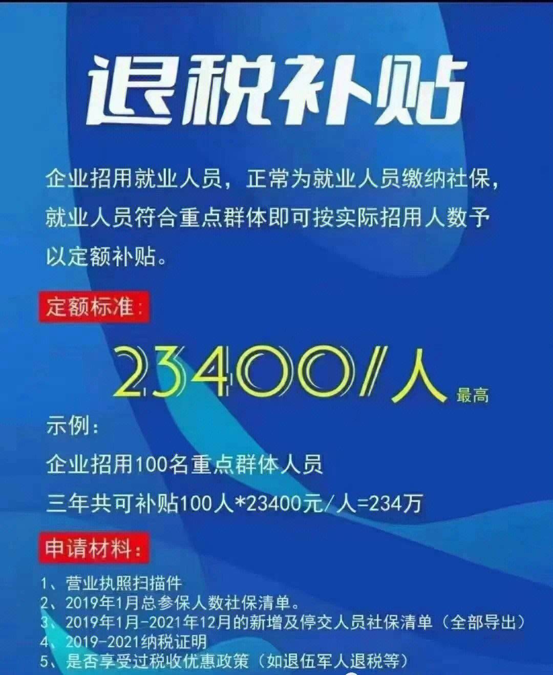 企业重点人群退税补贴有哪些政策?