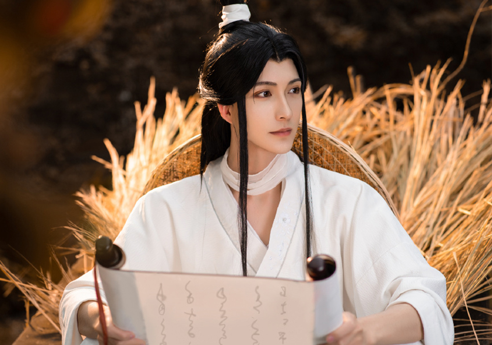《天官赐福》花怜牛车cos,谢怜的气质很温柔,沈辞的花城好看!