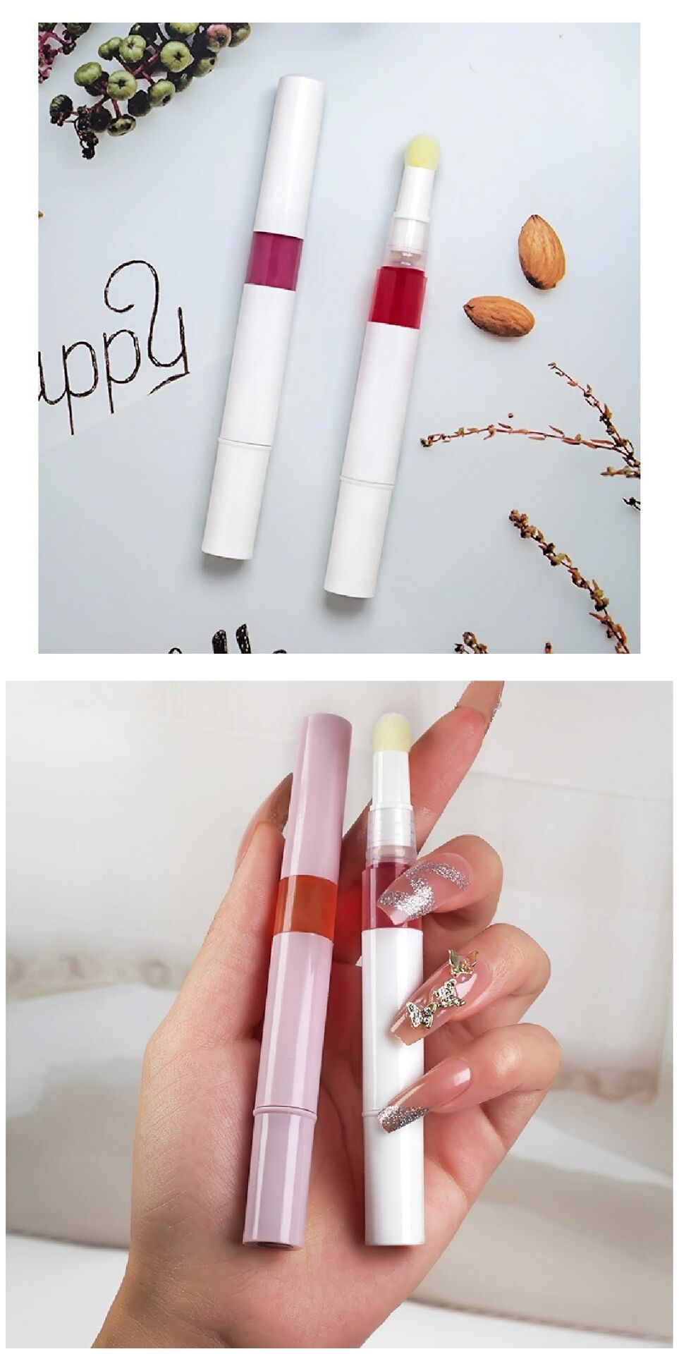 简约按压式带刷头腮红笔加工,胭脂显白液体腮红工厂madihah彩妆