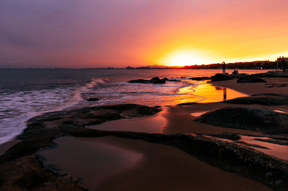 留个傍晚,在秦皇岛追一次潋滟霞光!