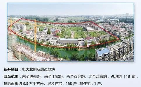 仪征三河片区旧城改造项目即将启动,征收红线图划定!涉及1052户!