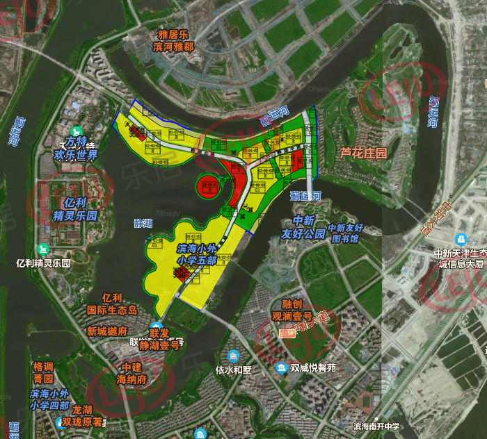 天津生态城近400公顷片区规划修改 涉滨海小外小学五部地块