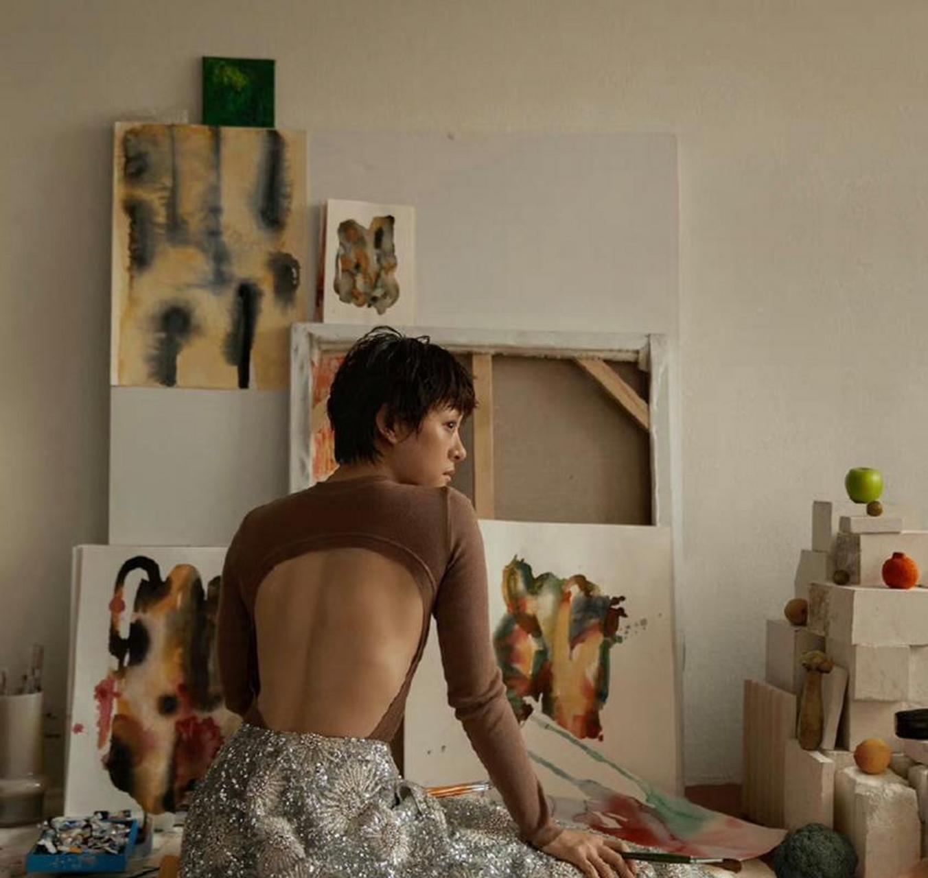 孙俪的背部肌肉好优越!