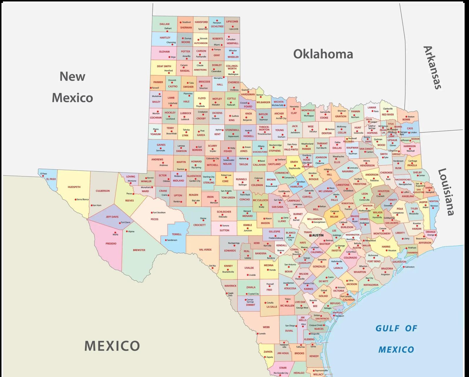 美国德克萨斯州位置图片