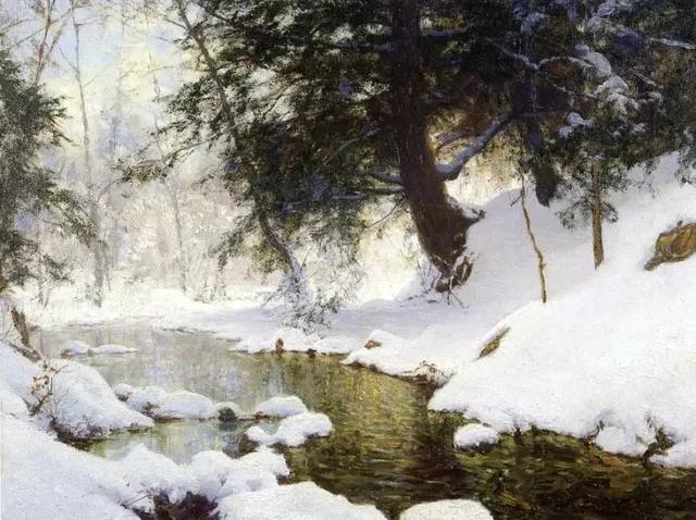 帕尔默的雪景油画,美