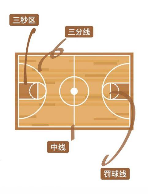 篮球场罚球线图片