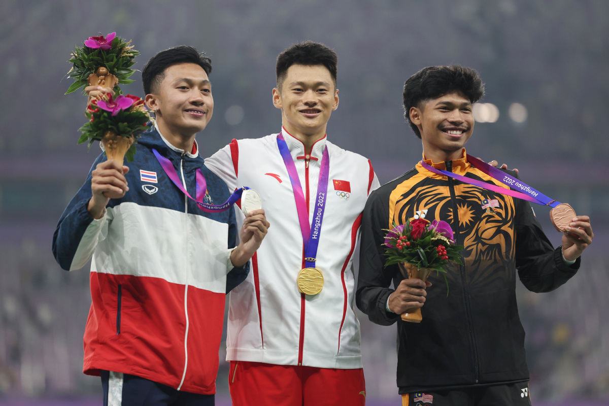 杭州亚运会丨中国选手谢震业获得男子100米冠军