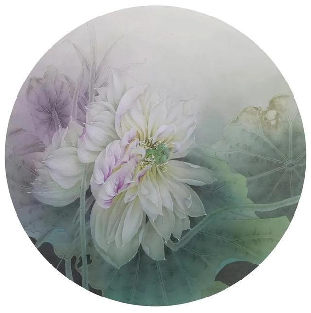 图文教程|工笔并蒂莲《脉脉背语》步骤解析