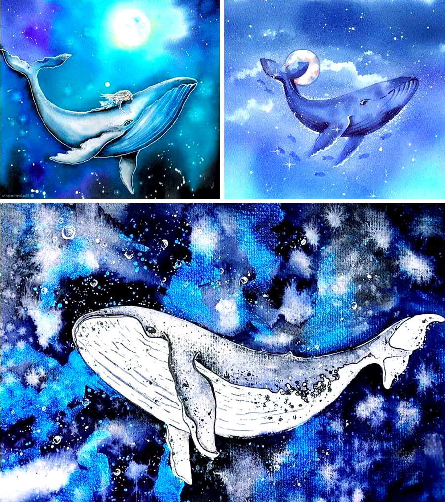 绘画教程:探索鲸鱼背上的梦幻之城