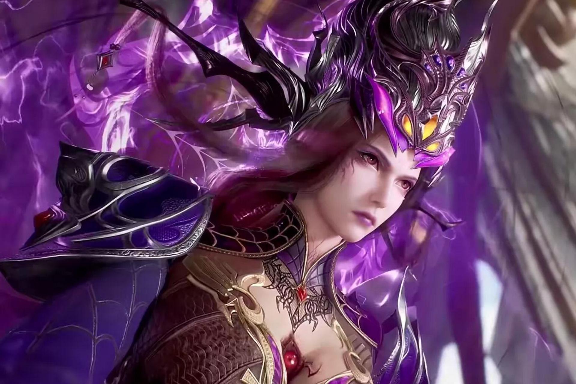 《斗罗大陆》中比比东的罗刹神装终于出现了,看起来挺不错的,身着一袭