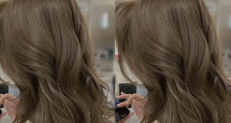 茶棕色掉色之后的照片