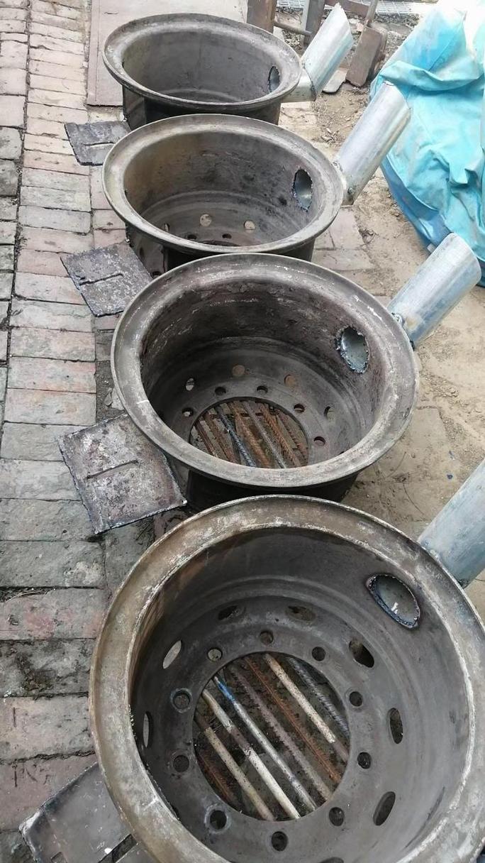 用汽车轮毂制作柴火炉