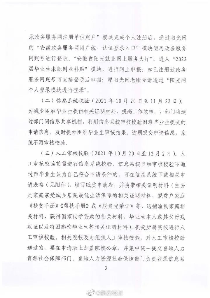安徽困难毕业生可领1500元补贴