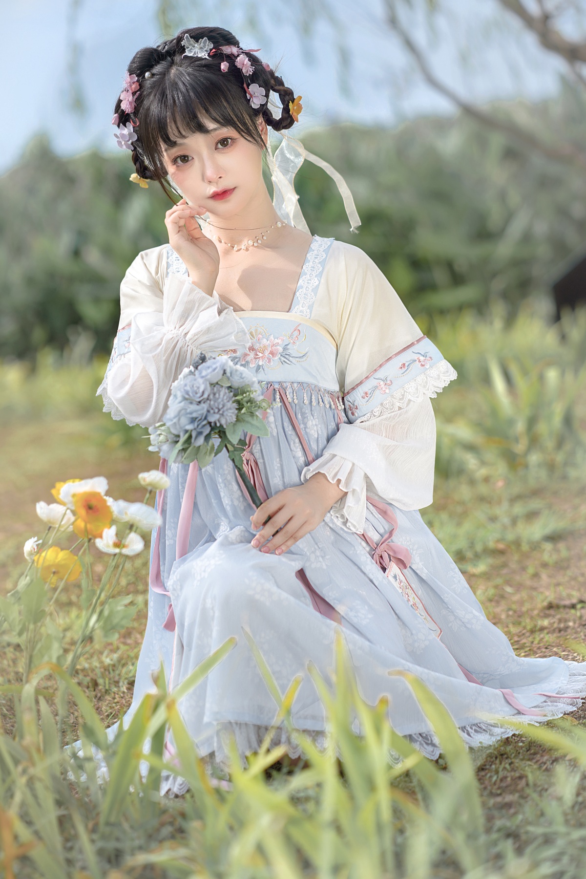 绾绾汉元素齐胸襦裙中国风汉服小姐姐