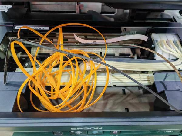 epson l360系列打印机更换皮带