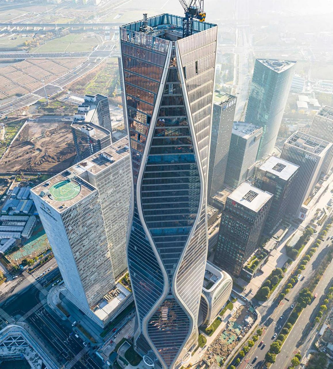 杭州新地标"望朝中心"竣工在即.