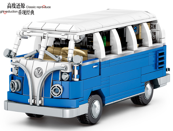 大众t1露营车!拼装积木!