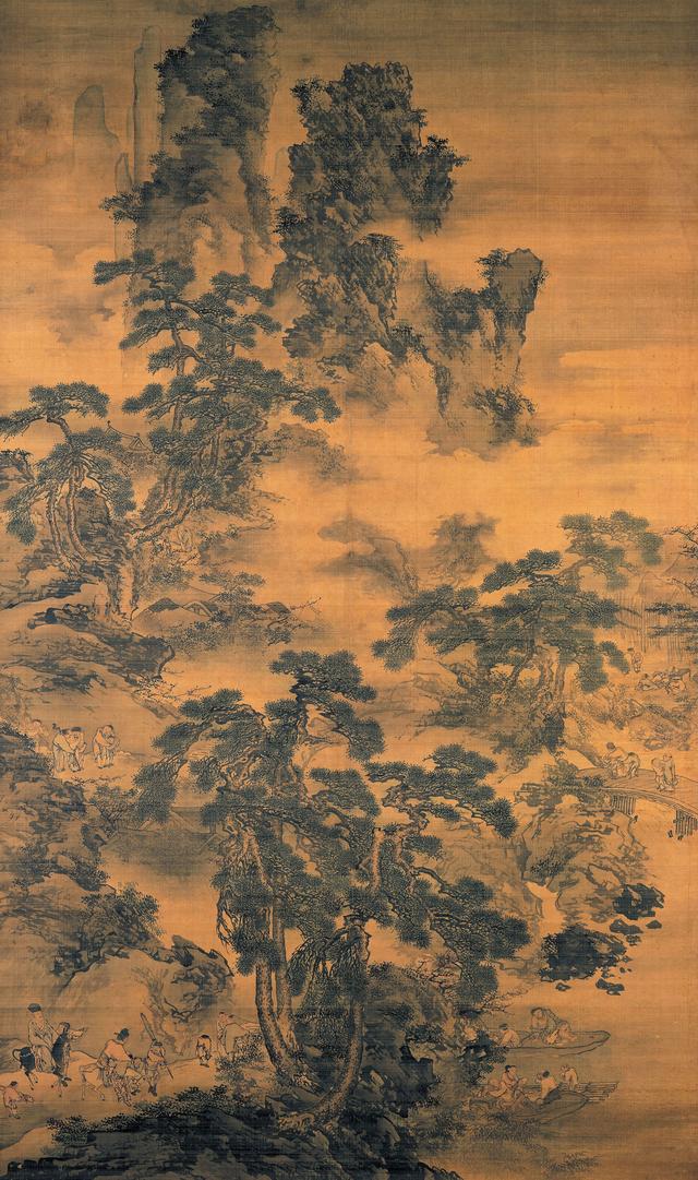 春酣图轴 明代 戴进