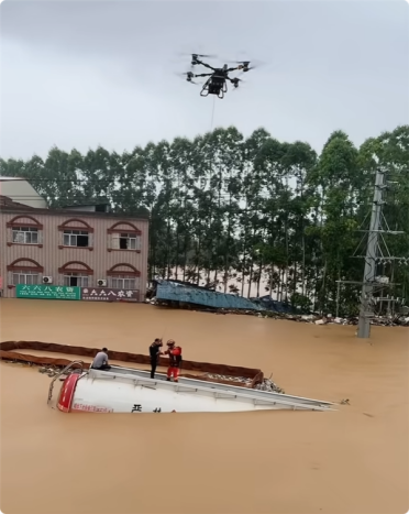 广西洪水救援黑科技 这次无人机立大功了